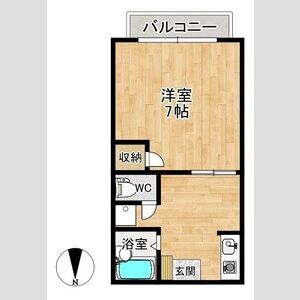1K 間取り図