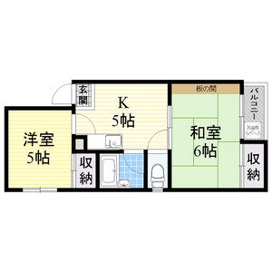 2DK 間取り図