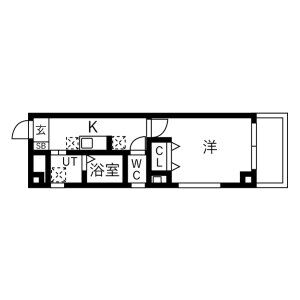 1K 間取り図