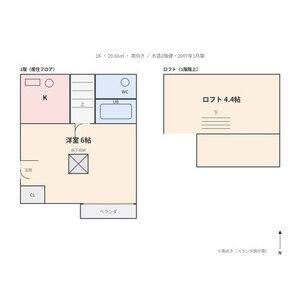 1K 間取り図