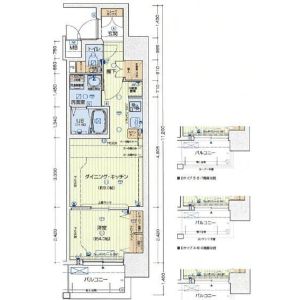 1DK 間取り図