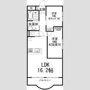 2LDK 間取り図