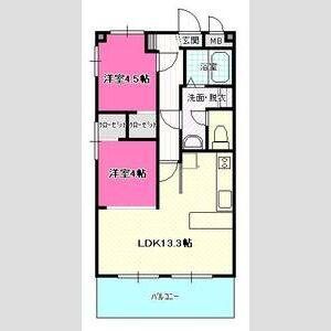 2LDK 間取り図