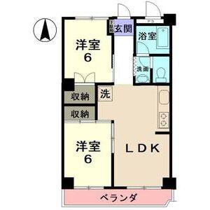 2LDK 間取り図