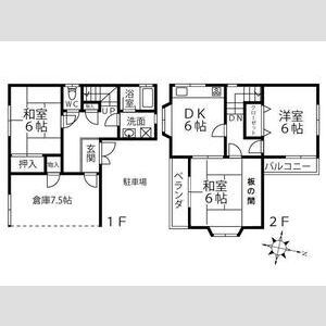 3DK 間取り図