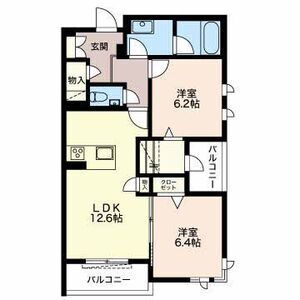 2LDK 間取り図