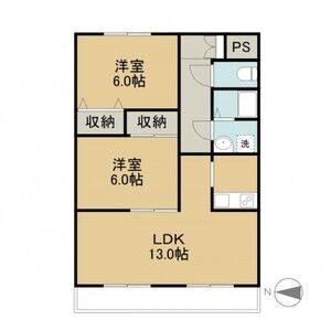 2LDK 間取り図