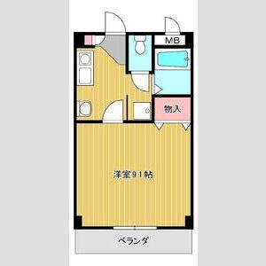 1K 間取り図