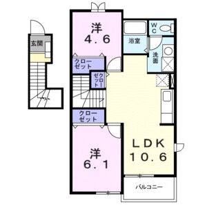 2LDK 間取り図