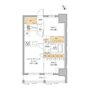 2LDK 間取り図