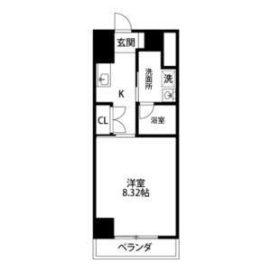 1K 間取り図