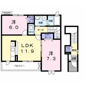 2LDK 間取り図
