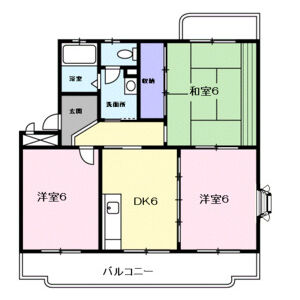 3DK 間取り図