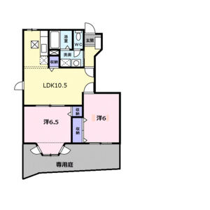 2LDK 間取り図