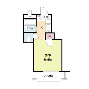 1K 間取り図