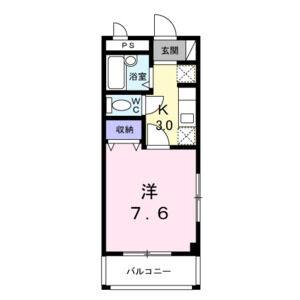 1K 間取り図