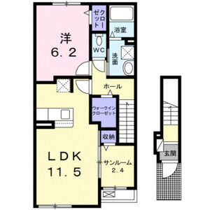 1LDK 間取り図