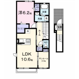 1LDK 間取り図