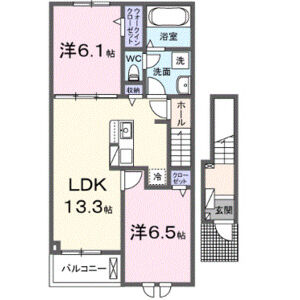 2LDK 間取り図
