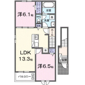 2LDK 間取り図