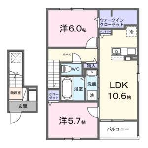 2LDK 間取り図