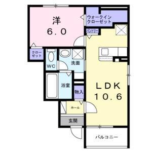 1LDK 間取り図