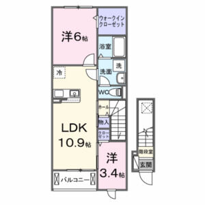 2LDK 間取り図
