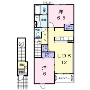 2LDK 間取り図