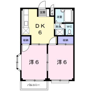 2DK 間取り図