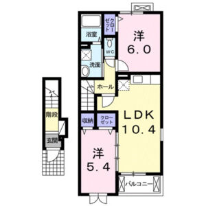 2LDK 間取り図