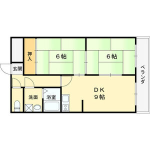 2DK 間取り図