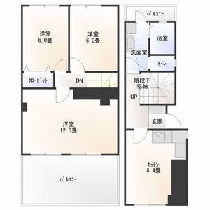 3DK 間取り図