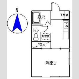 1K 間取り図