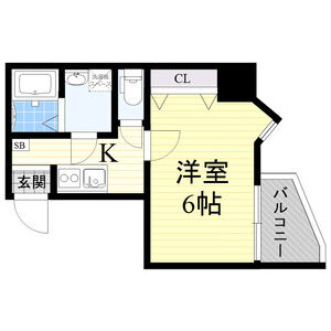 1K 間取り図