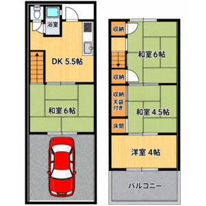 4DK 間取り図