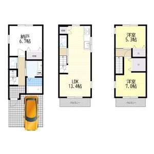 3LDK 間取り図