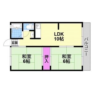 2LDK 間取り図