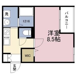1K 間取り図