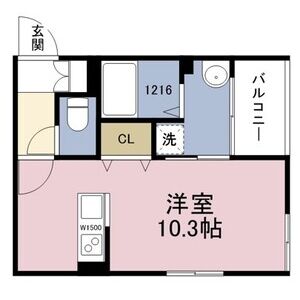 ワンルーム 間取り図