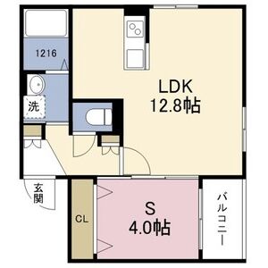 1LDK 間取り図