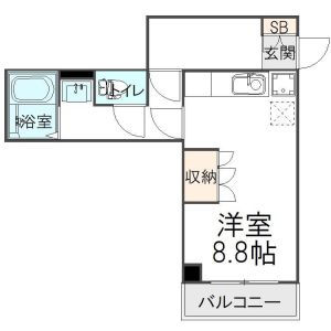 ワンルーム 間取り図