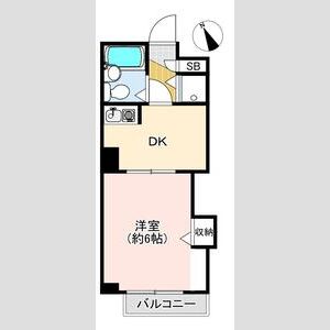 1DK 間取り図