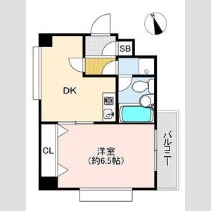 1DK 間取り図