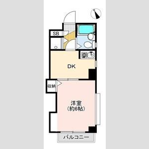 1DK 間取り図