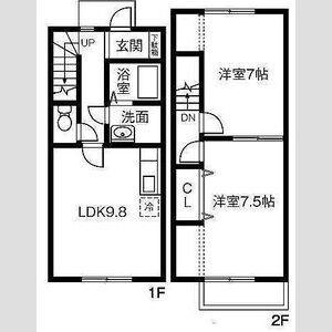2LDK 間取り図