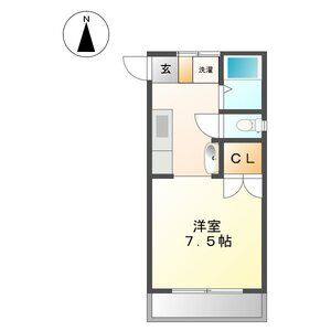 1K 間取り図