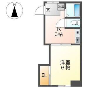1K 間取り図