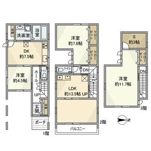3LDK 間取り図