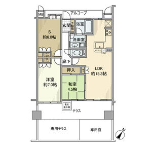 2LDK 間取り図