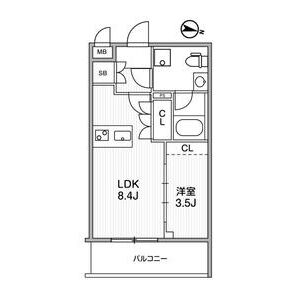 1LDK 間取り図